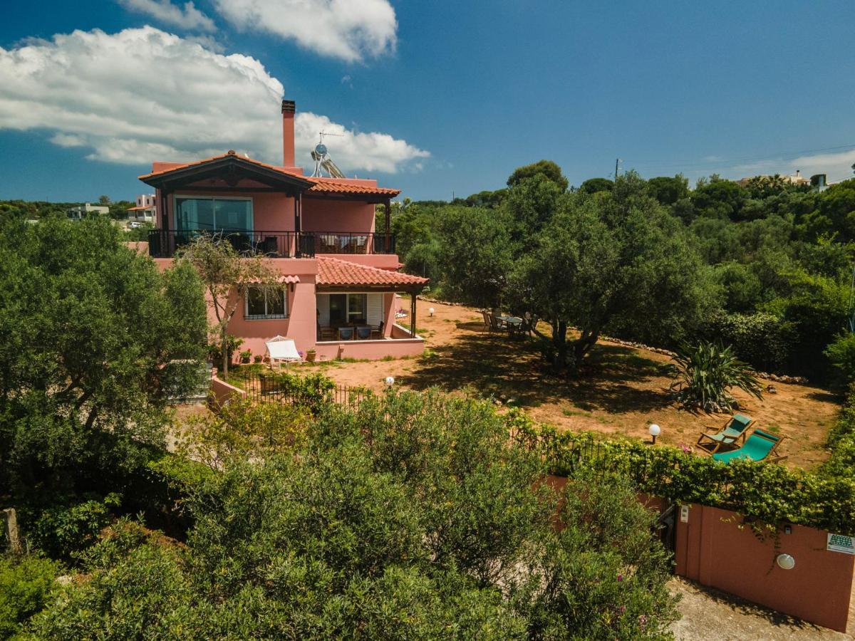 Villaer Silva, Garden & Sea View, 3 Bedroom -10 Min Drive From Center Khania